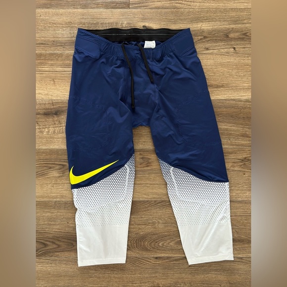 Mens Nike Vapor Sprrd Tights Dri-Fit Foam Padded Football Tights Blue 3XL NWOT - Picture 1 of 7